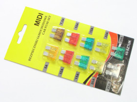 Bezpiecznik samochodowy MIDI zestaw 10szt.