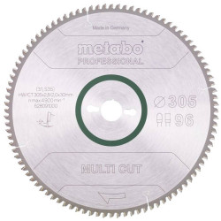 Metabo 628091000 HW/CT Circular Saw Blade 96 Cogs 305x30 mm