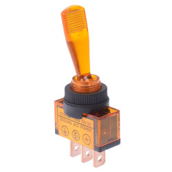 Amber LED On-Off Paddle Toggle Switch SPST 20A 12V