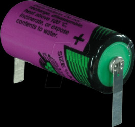 1110761200 Lithium battery, 2/3 AA, 1500 mAh, U solder tags, pack of one