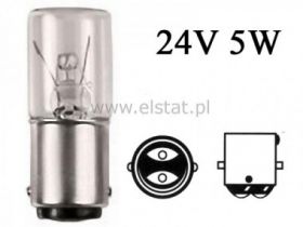 Żarówka 24V Ba15D bagnetowa sygnalizacyjna 5W