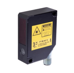 Czujnik laserowy odbiciowy 65x50x20mm Sn: 200-1500mm 12-28V DC PNP NC/NO wtyk M12 5pin IP67 PT66A610