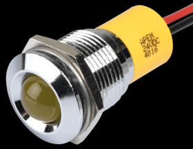 Q16P3CXXY24E Indicator LED, 24 V DC, 16 mm, wired, yellow/BrC