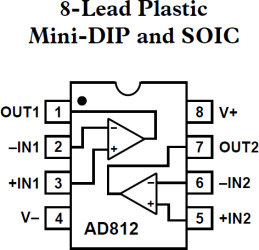 Dual, Current Feedback Low Power Op Amp