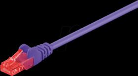 95597 Cat.6 U/UTP patch cable, CCA, violet, 1,5 m