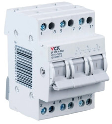 Przełącznik instalacyjny wyboru zasilania sieci SF363, 1-0-2, 3p, 63A sieć-agregat