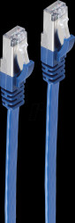 BS75512-SLB patch cable, flat, U/FTP, Cat.7 raw cable, 2 m, blue