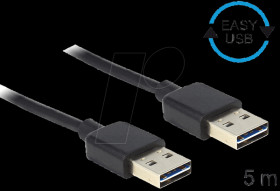 83462 EASY-USB 2.0 A plug &gt; plug 5 m
