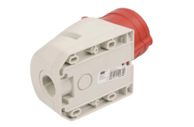 Gniazdo stałe 32A 4P 400V czerwone IP44 124-6