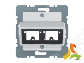 B.Kwadrat/B.7 Płytka czołowa do 1 lub 2 modułów pojedynczych Reichle&De-Massari aluminium mat lakierowany 14721404 HAGER