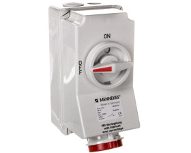 Gniazdo naścienne z rozłącznikiem 16A 4P 6h 400V IP44 5100A MEN5100A