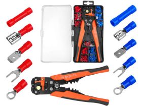 Ściągacz do izolacji i zaciskania 5w1, 0,5 - 6,00 mm + konektory, HS-D1.