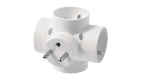 Rozgałęźnik Wtyczkowy 4-Gniazda Z/U Biały P0040