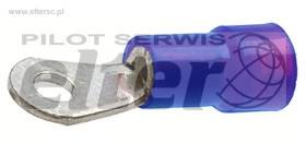 Pierścieniowa końcówka kabla niebieska 6.5 mm N/A