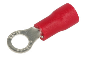 Końcówka; M4; oczkowa; izolowany; 01103-RVS1.25-4; czerwony; proste; na przewód; 0,5÷1,5mm2; cynowane; zaciskany