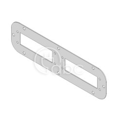 Płyta kołnierzowa FP-AE 330/90, z 2 otworami 36x112 mm poziomo, 43838