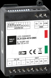 DLX1224-4CV-DMX LED dimmer, PWM, 12 V - 24 V, 5 A CV, DMX, 4 outputs