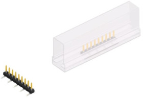 Pin header, 9 pole, pitch 2 mm, angled, black, SLY7SMD0369SSM