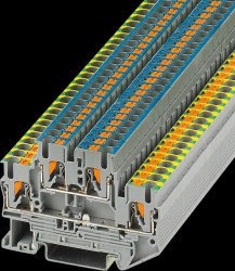 3210981 Protective conductor double-deck terminal block, PTTB 2.5, gray