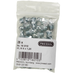 Pressol 16 010 Tapered Lubricating Nipple H1-Straight M8 x 1.25 25pcs