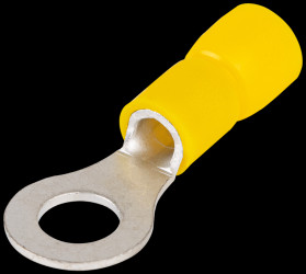 Izolowana końcówka oczkowa M3 6mm2 żółta