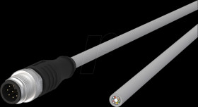142MNA10010 Sensor cables, M12, 8 pin, male &gt; open end, 1 m
