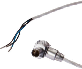 Kabel połączeniowy, 2m, żeński (gniazdo) 3pin kątowy, Końcówka wolna, 3-żyłowy, -40-180C, VK2000L1