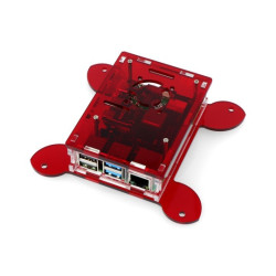 Obudowa do Raspberry Pi 4B Vesa do montażu na monitor - czerwona - LT-4B17