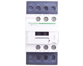 Stycznik mocy, AC1, 40A, 4P, 1NO 1NC, cewka 400VAC, zaciski skrzynkowe TeSys Deca LC1DT40V7