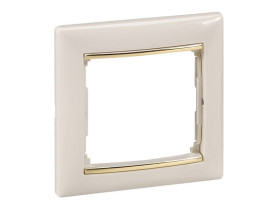 VALENA Ramka 1 pojedyncza krem/złoto 774151 LEGRAND