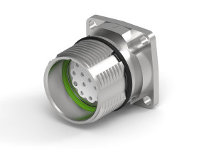 Złącze wielostykowe przemysłowe 17-pinowe Montaż na kołnierzu Gniazdo TE Connectivity
