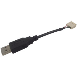 Bulgin 14193 Type A Plug to Board-In Crimp Terminal Black USB Cable Assemble