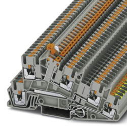 Kostka zaciskowa na szynie DIN Phoenix Contact poziomy: Potrójny 26 → 12AWGWciskane PTI 2.5-PE/L/LTB 24A 400 V