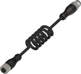 Kabel do siłownika/czujnika ze złączem Złącze M12 liczba rdzeni 4 długość 600mm Rodzaj A Żeńskie Złącze B Złącze M12