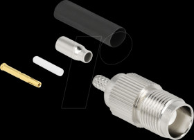 91762 TNC jack for crimping RG-174 / RG-316 with matching shrink tube