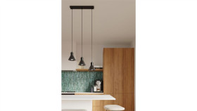 Lampa Wisząca Pierścień Czarno Złoty Malu, Led 37W 2700-6000K -...