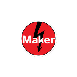 Maker Zap Sticker - Red