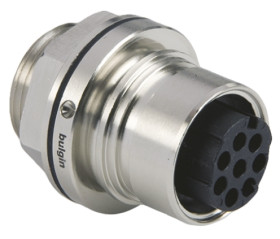 Złącze wielostykowe przemysłowe 8-pinowe Montaż przedni Gniazdo Bulgin