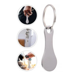 Żeton do wózka sklepowego - metalowy brelok - mini moneta