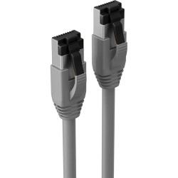 Patch cable, RJ45 plug, straight to RJ45 plug, straight, Cat 8.1, F/FTP, LSZH, 0.25 m, gray, BS08-41000