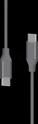 217088 Sync &amp; charging cable, USB-C™ -&gt;USB-C™, 1.5, grey