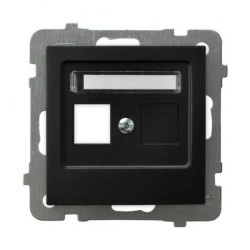 AS Obudowa gniazda pojedynczego typu Keystone prosta czarny metalik GPK-1G/p/33