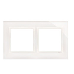 SIMON54 biała perła szkło DRN2/70 Ramka 2-krotna