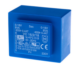Transformator do druku 18V ac 230V ac 2 wyjścia THT 16VA