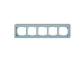 DECO Ramka 5 pięciokrotna uniwersalna z tworzywa DECO Pastel Matt lazurowy 48DR-5 KARLIK