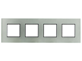 DANTE Ramka 4 poczwórna perłowy biały chrom 4504184 KOS