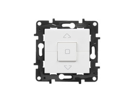 NILOE STEP Wyłącznik roletowy zwierny przycisk 2-pozycyjny góra dół 6AX biały 863143 LEGRAND