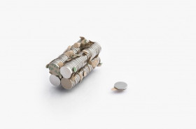 8x1 mm Cylindical 3M Self-Adhesive N38 Neodymium Magnet