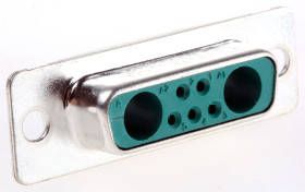 Złącze D-Sub 7-pinowe Żeński Proste Montaż na panelu Złoto na niklu