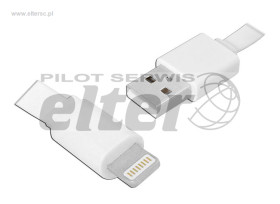Kabel USB - Lightning iPhone 1m płaski biały